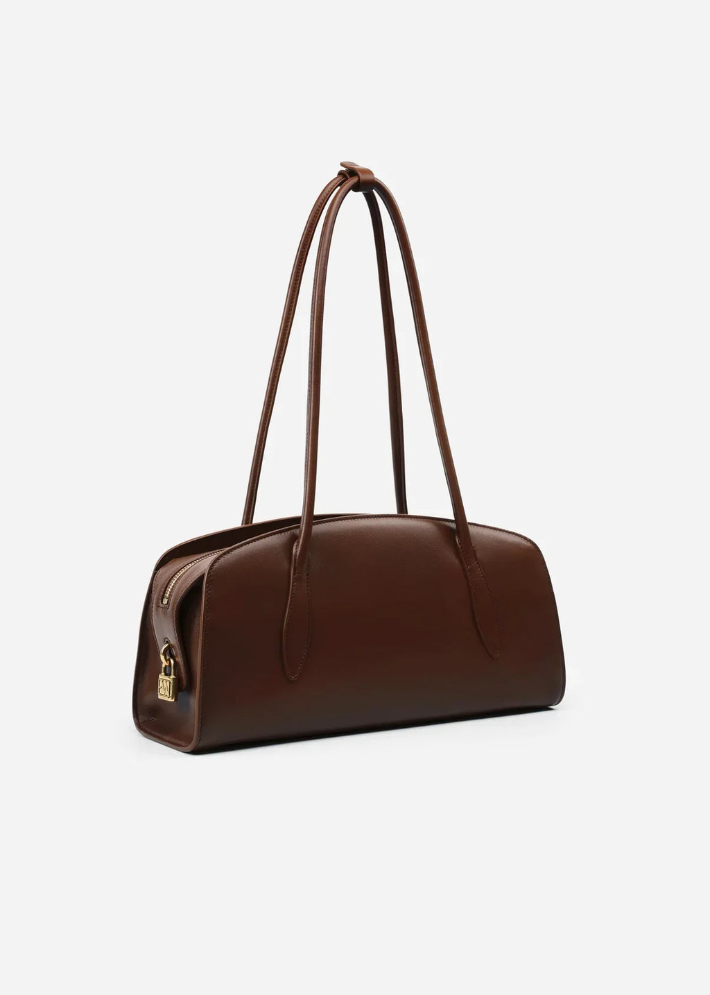 Gabrielle East-West Shoulder Bag - Chocolate Suede