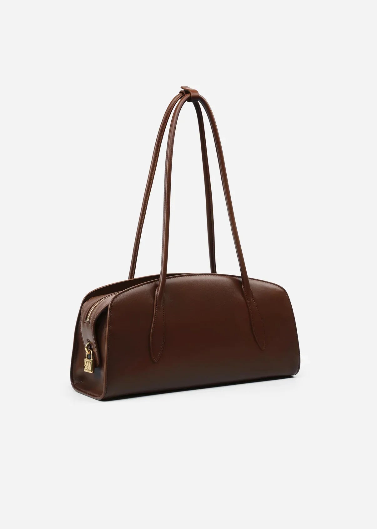 Gabrielle East-West Shoulder Bag - Chocolate Suede